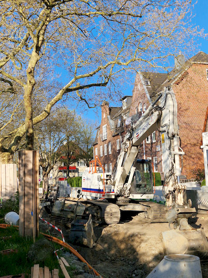 Bauarbeiten in der
      Kanalstraße