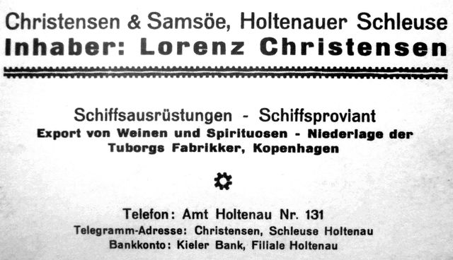 Werbung Christensen und Samsoe